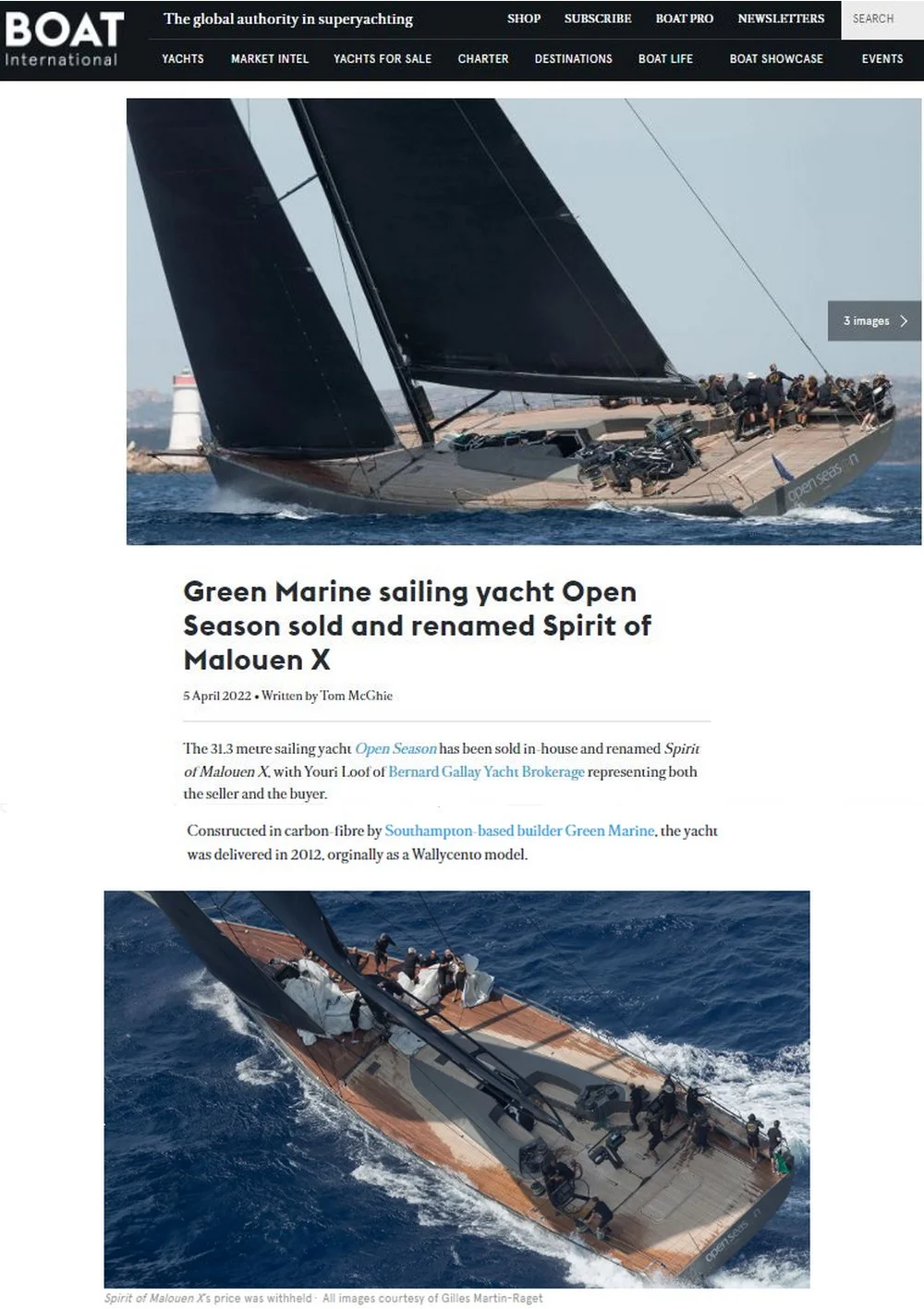 Boat International - Open Season est vendu !