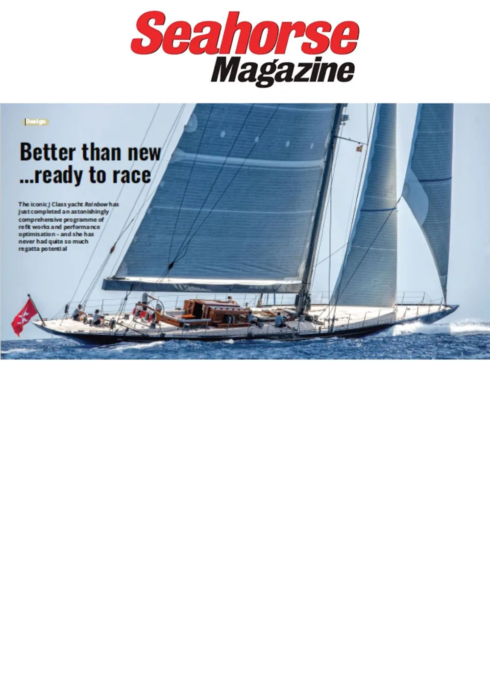 SEAHORSE Magazine présente le J Class RAINBOW