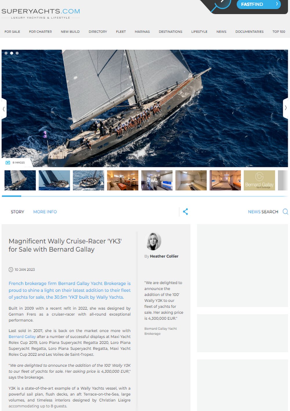 Le magazine Superyachts.com présente l'impressionnant Wally 100ft Y3K