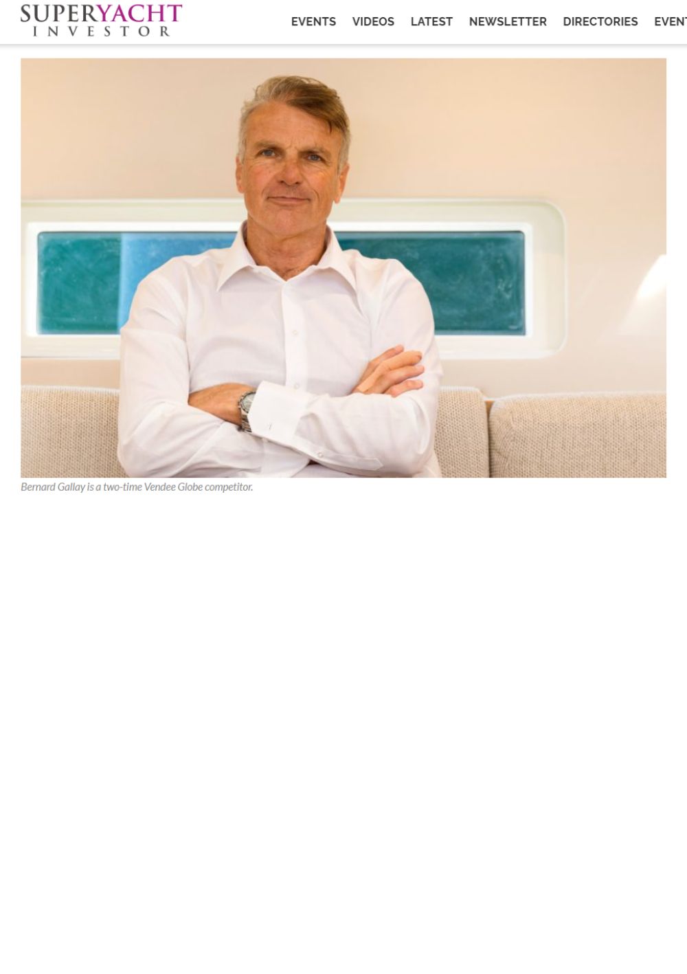 SUPERYACHT Investor présente un article exclusif sur Bernard Gallay