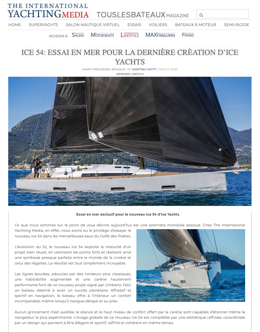 ICE 54  - Essai en Mer